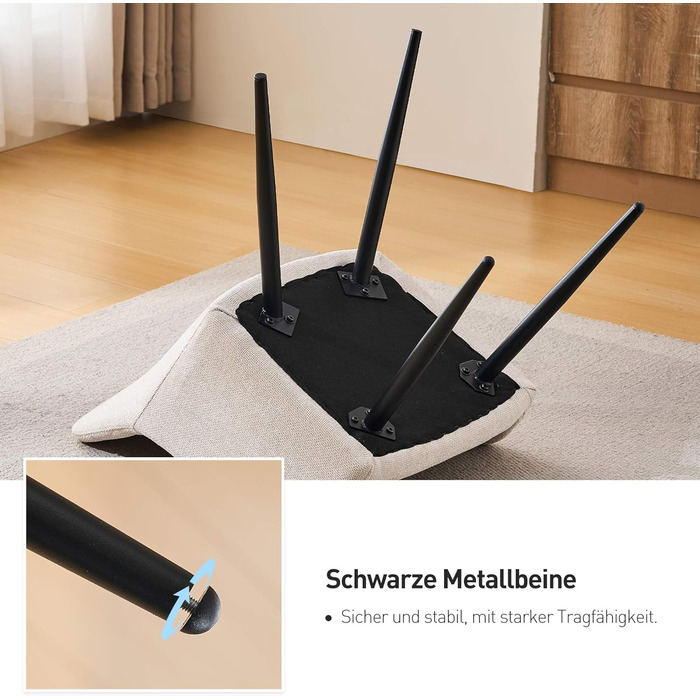 Крісла для їдальні CLIPOP, комплект. М'які крісла з оксамитовим покриттям для вітальні, кухні, їдальні. З металевими ніжками та підлокітниками. Оксамит, зелений колір.