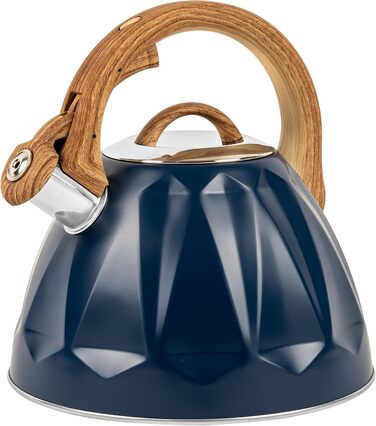 Чайник для води Karl Hausmann Induktion 3L з автоматичним свистком - нержавіюча сталь, сумісний з індукційними, газовими та електричними плитами