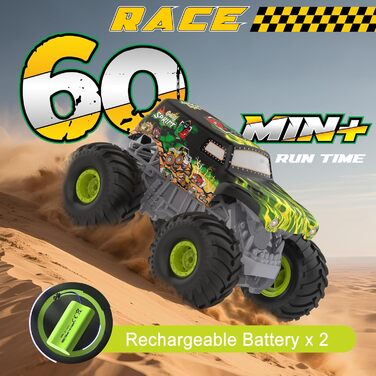 RC Автомобіль Feimuosi 1:18 позашляховик, 2.4GHz, 2 акумулятори, 20 км/год, світлодіоди, армійський зелений - іграшка для дітей та дорослих