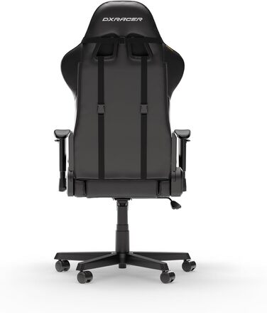 Крісло ігрове DXRacer Formula L чорне, шкіра PVC, ергономічне, для PC геймерів та офісу