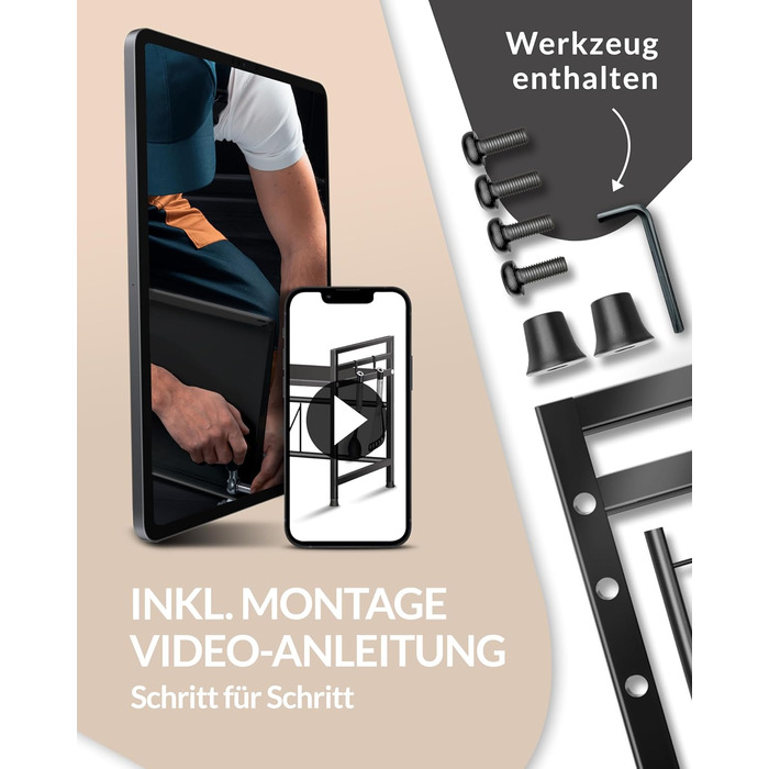 Підставка для мікрохвильової печі та кухонна полиця, сталева, 2-ярусна | Підставка для мікрохвильовки, шафка для мікрохвильовки, полиця для зберігання, полиця пекаря | Регульована висота та довжина, інструкція у відеоформаті, гачки - Чорний колір, 2 яруси