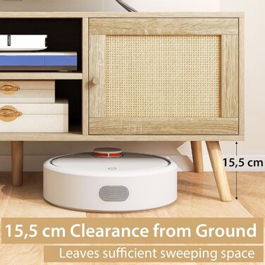 Тумба під телевізор GIANTEX 120x40x48.5 см з 2 дверцятами та відкритими полицями, для телевізорів до 55 дюймів