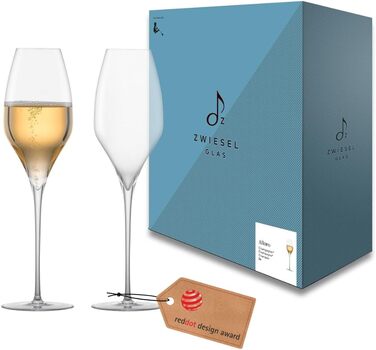 Шампанське склянка Zwiesel Glas Alloro (набір 2 шт), ручної роботи, з мусієвим точкою, склянка з кришталю Tritan® для ігристі вина (арт. 122175)