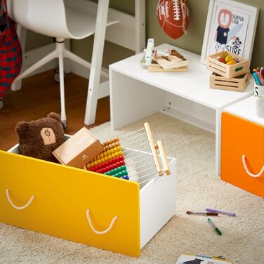 Дитяча іграшкова скриня Ящик для іграшок з коробкою для зберігання кришки Дитяча коробка для іграшок Дитяча шафа для зберігання іграшок BHT приблизно 45x80x40 см (велика скриня для іграшок), 72-W