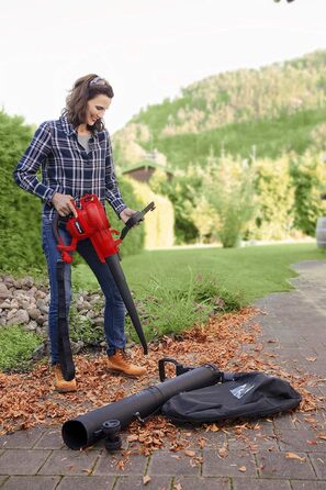 Електричний листозбірник Einhell GC-EL 3000 E з колесами, 3000 Вт, 45 л, Saug-/Blasфункція