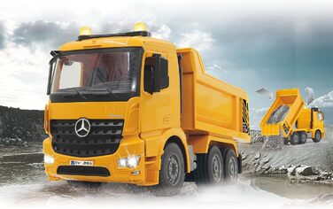 Екскаватор-самоскид JAMARA Mercedes-Benz Arocs 2.4 GHz з дистанційним керуванням, звук двигуна, світлодіоди, повний привід