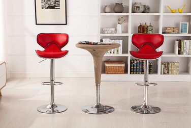 Барний стільць Roundhill Furniture Masaccio, сірий, оббивка з екошкіри, поворотний, з регулюванням висоти, набір 2 шт.