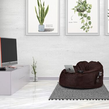 Relaxdays Великий крісло-мішок з ефектом замші