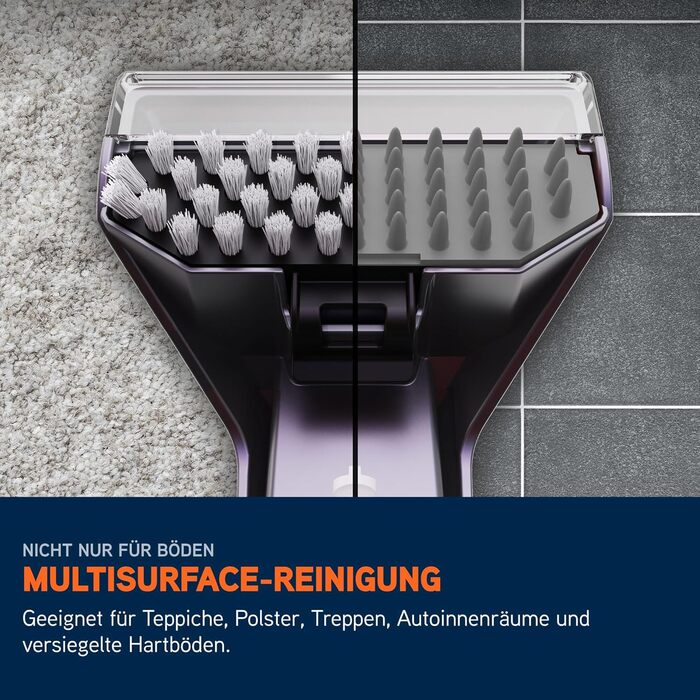 Портативний відпарювач Vax SpotWash Duo для чищення килимів та м'яких меблів з насадкою для тварин, аксесуари для щоденного прибирання, насадки для різних поверхонь та розчин Spotwash Duo EU