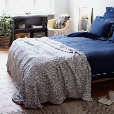 Покривало/Плед Віана 100 чиста бавовна Ідеально підходить як покривало або м'яка ковдра у ромбоподібному візерунку підходить для односпального та двоспального ліжка, 180x230