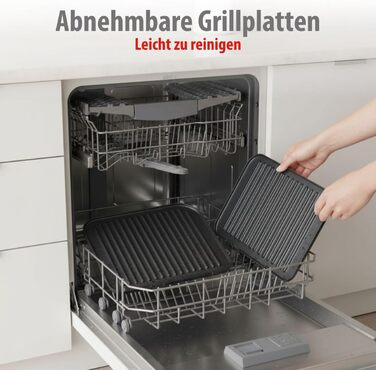 Контактний гриль Alpina Optigrill 2100W: гриль для сендвічів, паніні та овочів з антипригарним покриттям та інтелектуальним режимом приготування