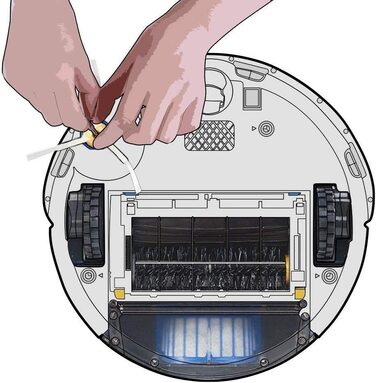 Комплект для заміни щіток MTKD сумісний з набором аксесуарів iRobot Roomba серії 600-10 шт. (бічні щітки Cerda і т. д.)