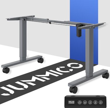 Столешниця JUMMICO для столу з регулюванням висоти, з потужними моторами, 3-ох пам'ять, для сидіння та стояння (білий), 100 x 160 см