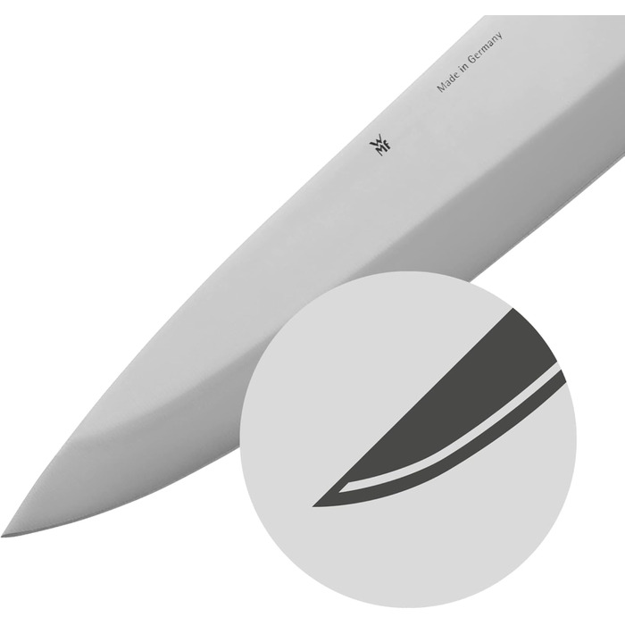 Набір ножів WMF Kineo з підставкою (6 предметів), Made in Germany: 4 ножі, кухоні кусачки, бамбукова підставка, Performance Cut, сталь Messerblock Asia