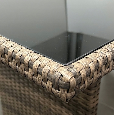 Комплект садових меблів IdealGarden із техноротанга, коричневий, 5 предметів