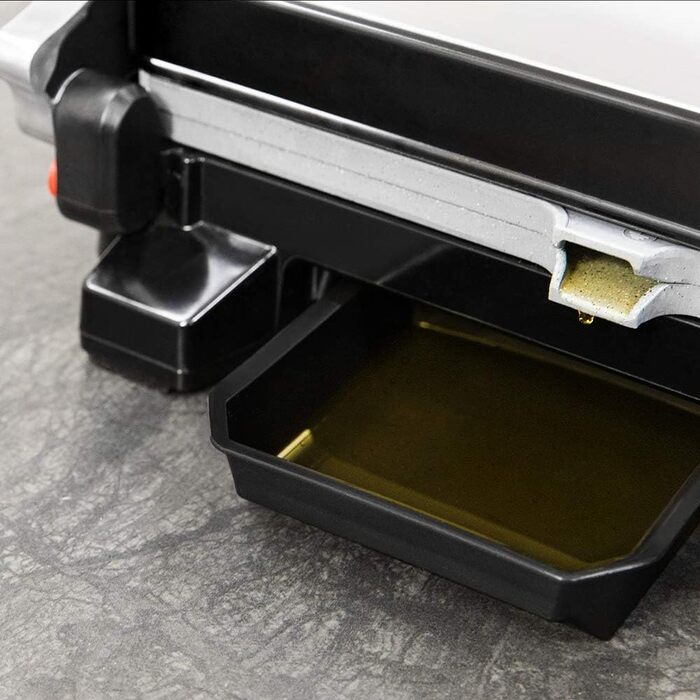 Електрогриль Cecotec Rock'nGrill 1500 Rapid з RockStone-покриттям, регульованою кришкою та знімною підставкою для жиру