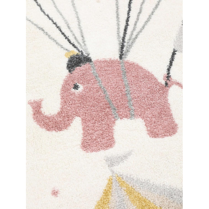 Килимок для дитячої кімнати, дитячий килимок для дітей, ігровий килимок для немовлят, сучасний дизайн, короткий ворс, без шкідливих тканин, брудно-білий/синій (140 x 200 см, брудно-білий/рожевий)