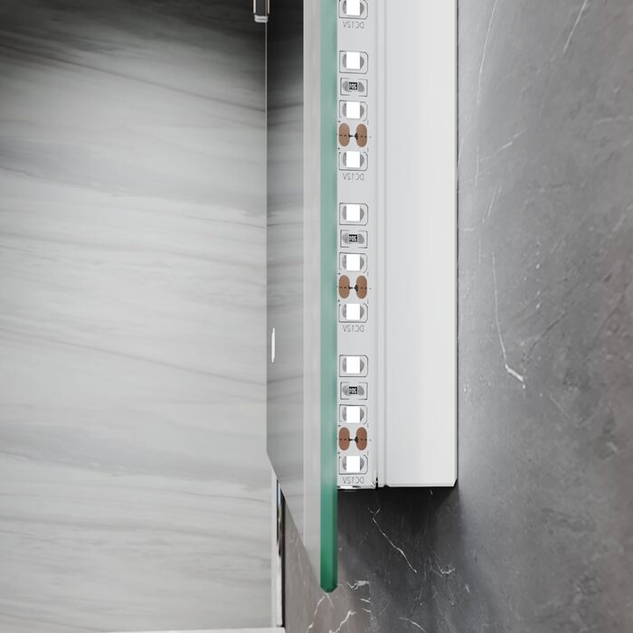 LED дзеркало для ванної кімнати Badspiegel 60x80 см з підсвічуванням, сенсором та протизапарюванням, IP44, 3 колірні температури, модель J