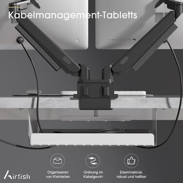 Електричний стіл Airfish з регулюванням висоти, бездроговою зарядкою та USB-роз'ємом, 160 x 80 см. Пам'ять 3-функцій, нагадування про відпочинок. Білий (180 x 80 см, Сірий)