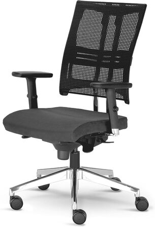 Офісний стілець Net-Motion чорного кольору, регульований, з підлокітниками (@-MOTION ST33-POL R15K-CR EST EF019 ESH)