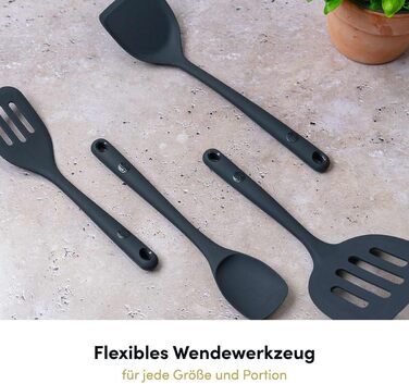 Набір кухонних аксесуарів Hoffmann Küchenhelfer-Set, 10 предметів, сірий, силікон, нержавіюча сталь, антипригарне покриття