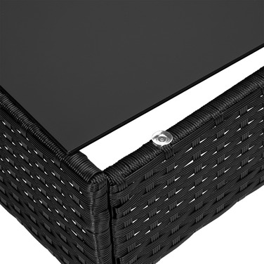 Комплект садових меблів з техноротанга eHokery Magnolia, чорний, 4 предмети