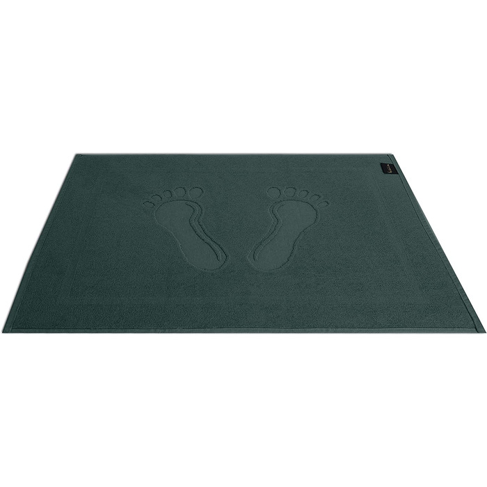 Комплект з 2 килимків для ванної Vency з 100 бавовни, швидковисихаючі Килимки для душу 50x70 см, 550 г / м2 Колір (хакі зелений)