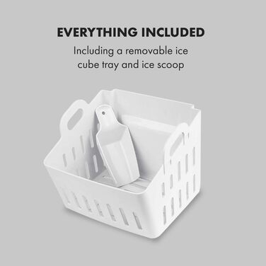 Машина для приготування льоду Klarstein Eiswürfelmaschine, 2.9 л, чорна, самоочищення