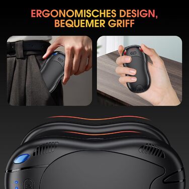 Електричні грілки для рук FANDLISS 10000mAh, 2 шт., з двостороннім нагрівом, USB, 3 режими, для кемпінгу та активного відпочинку