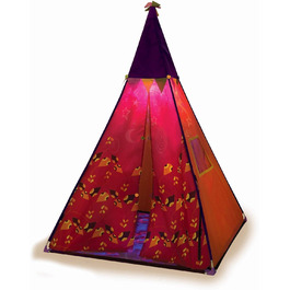 Дитяче намет-тіпі B. toys з ліхтарем – ігровий намет для дому, кімнати, індоор – для хлопчиків та дівчаток від 3 років (Помаранчевий)