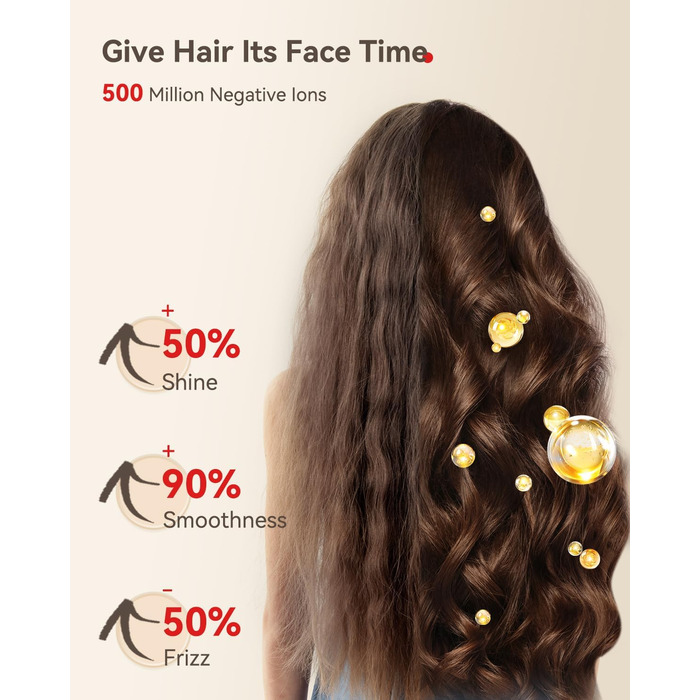 Професійний іонний фен для волосся з дифузором, безщітковий мотор 160 000 об/хв, швидке сушіння, сірий колір