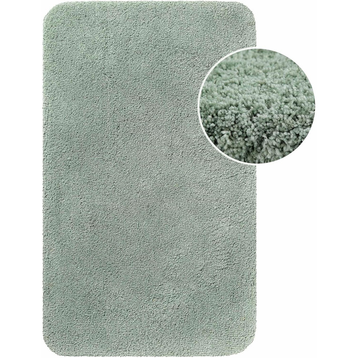 Килимок для ванної кімнати з м'якого флюсу, антиковзкий, придатний для прання, Salbei (55 x 65 см)