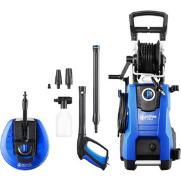 Мийка високого тиску Nilfisk E 145 Bar з пінотворечем, насадкою для очищення поверхонь, щіткою та набором для прочищення труб (2100 Вт) (E145.4 + Power Patio)