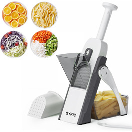 Регульований овочевий слайсер-мандліна, овочевий слайсер, нарізчик картоплі та цибулі сірого кольору