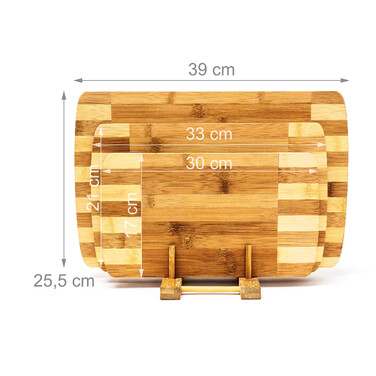 Набір обробної дошки Relaxdays бамбукова смугаста