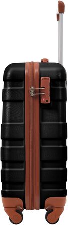 Набір валіз Merax 5-Piece, ABS, з TSA-замком, розширювані L-XL, з сумкою та косметичкою (Чорний)