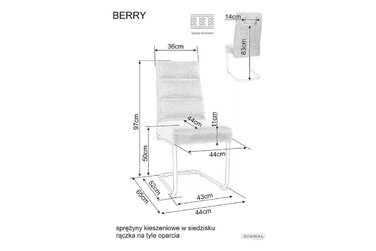 Cтілець BERRY BREGO чорний каркас/беж 34