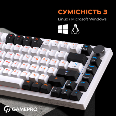 Дротова механічна клавіатура GamePro MK160W (Red) з Hot-Swap RGB White