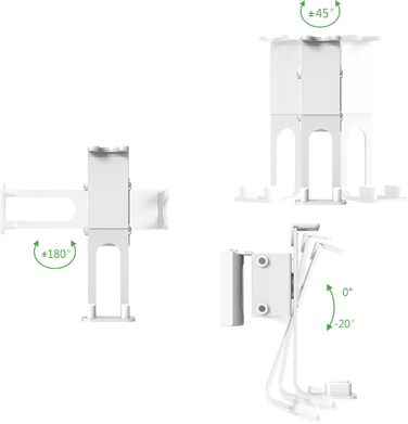 Підставка для SONOS ONE та Play:1 Conecto CC50596-2 (2 шт., білий) з кабелеуправлінням, 71.6 см, до 3 кг