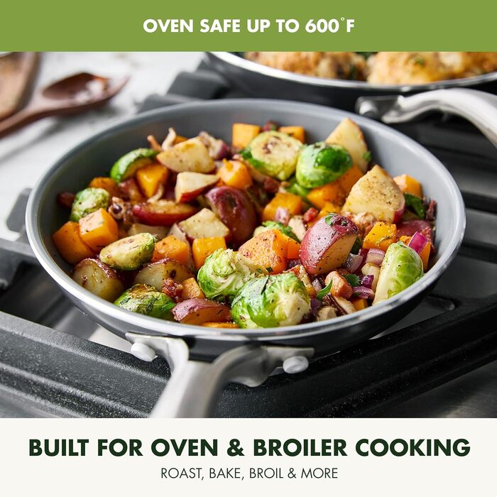 GreenPan Swift сковорода з керамічним антипригарним покриттям, 20.3 см, чорна