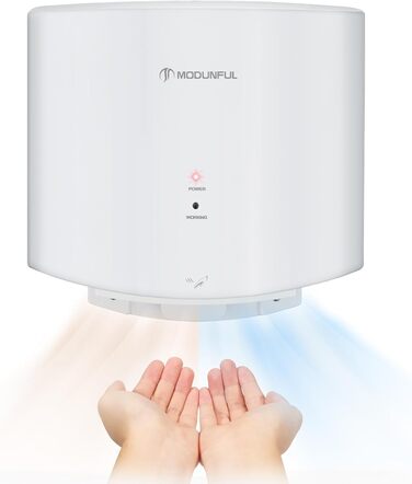 Електричний автоматичний сушар для рук настінний, 1200W (білий)