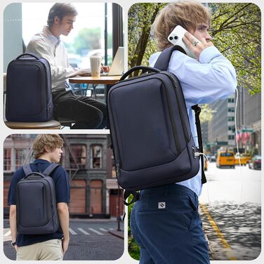 Чоловічий рюкзак для ноутбука Heroic Knight: діловий, з USB-зарядкою, антикрадійний, 17.3