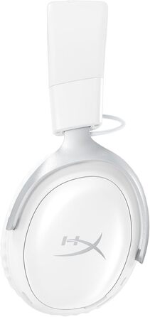 Ігрова гарнітура HyperX Cloud III – кабельне підключення, 53 мм драйвери, Memory Foam, DTS, мікрофон з шумозаглушенням, USB-C/USB-A/3.5 мм, для PC, PS5, PS4, Xbox, Switch, Mac (Cloud III S 2025 Edition, білий)