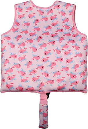 Дитяча плавальна куртка, плавки для малюків, плавальний купальник з регульованим кріпленням для дітей унісекс (китовий рожевий, 20-30 кг (Рекомендований вік 3-6 років))
