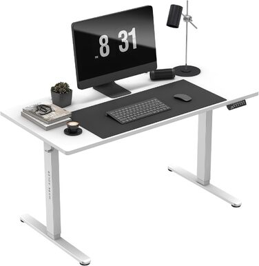 Стіл письмовий регульований по висоті MARK ADLER Leader 7.4 White, 140x70 см, білий, з пам'яттю, сенсорним керуванням, кабелепроводом, тримачем для навушників та напоїв
