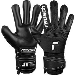 Чоловічі воротарські рукавички Reusch Attrakt Freegel унісекс з внутрішнім швом і нескінченним покриттям, підходять для футбольних рукавичок зі штучним покриттям для дорослих 7.5 чорного кольору