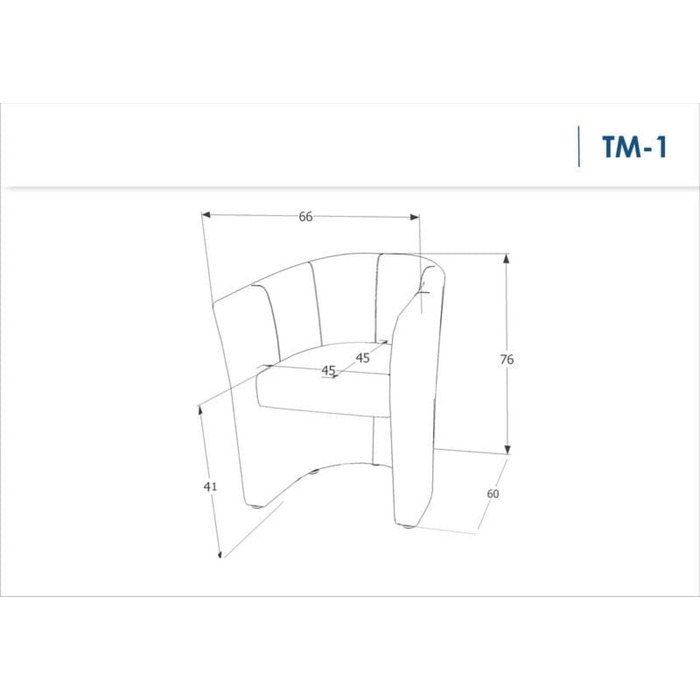 Крісло TM-1 темно-коричневе/венге ЕК-18