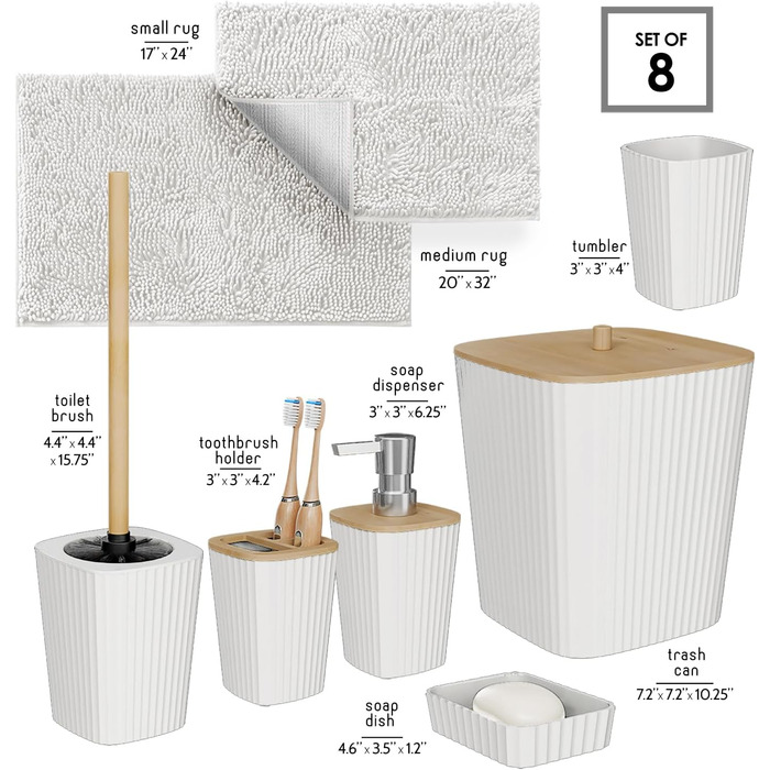 Набір аксесуарів для ванної кімнати Clara Clark Bad-Set Hunter Green (6 предметів)