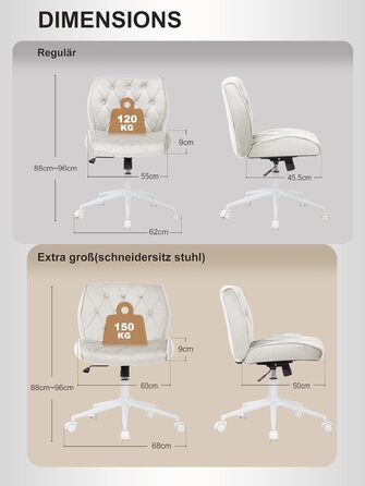 Крісло для дому та офісу Symino з функцією гойдання, крісло для макіяжу та письмове, з м'якої еко-шкіри, регульоване по висоті, поворотне на 360°, ергономічне, до 150 кг, велике