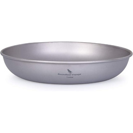 Тарілка для кемпінгу iBasingo Titan Teller 18.5 см: міцна, легка, з нержавіючої сталі, для пікніка та приготування їжі